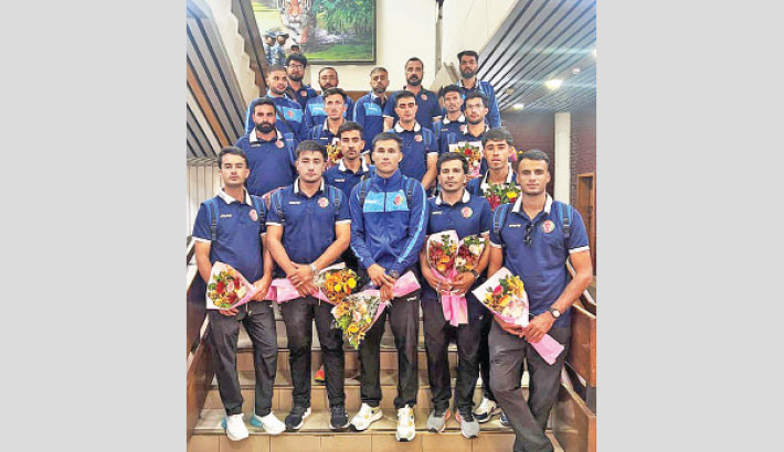Afghanistan U-19 cricket team arrive in Dhaka to play a white-ball series Bangladesh U-19 on Wednesday. -  COLLECTED PHOTO
