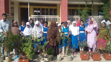 Bashundhara Shuvosangho sets up garden at Akhaura school