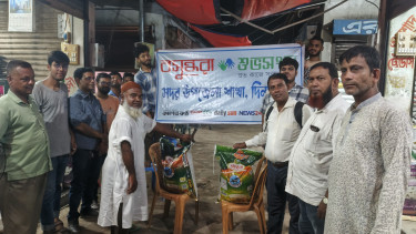 Shuvosangho extends support to physically challenged imam in Dinajpur