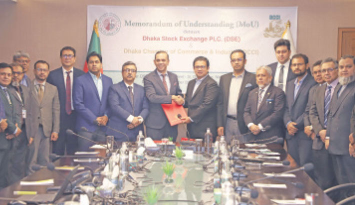 DCCI, DSE join hands to strengthen capital market, empower SMEs