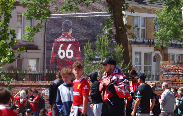 Trent mural defaced ahead of Liverpool return