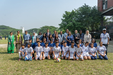 School students, women footballers unite against cyber harassment at UNDP event