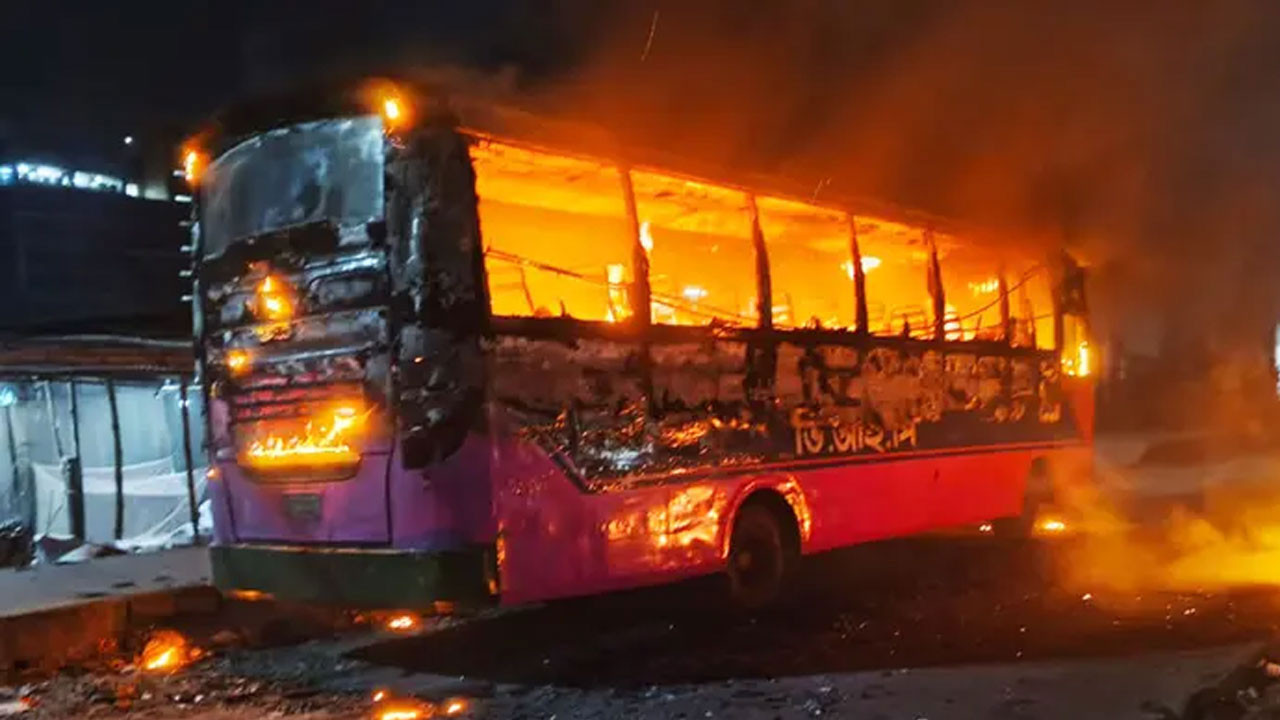 Three buses set ablaze in Gazipur in a single night