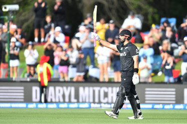Mitchell ton steers New Zealand to seven-run win in first Windies ODI